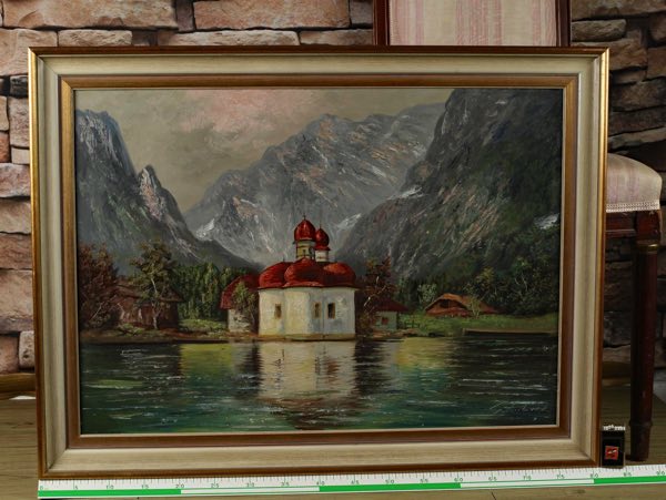 Richart Ölgemälde Königsee Kapelle