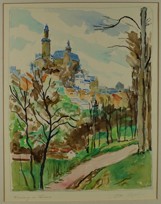 Soptil Aquarell Kronberg im Taunus Schloss