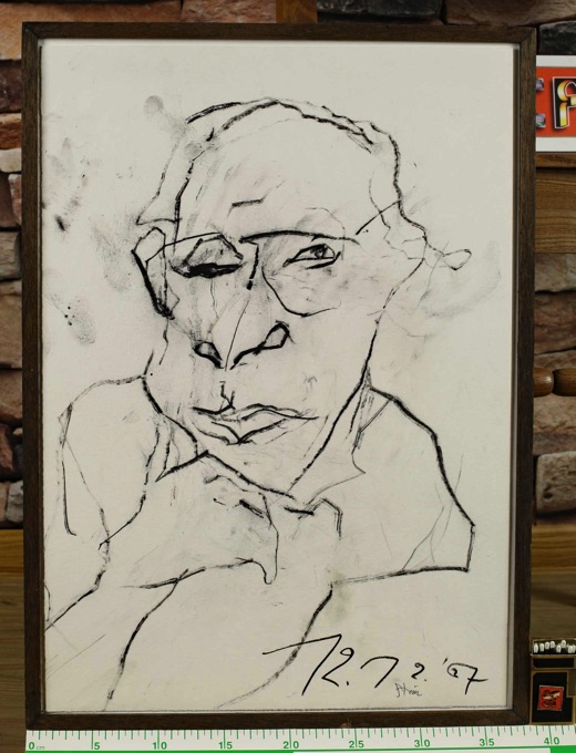 Stein Zeichnung Karikatur 1967 Professor Friedemann Schneider