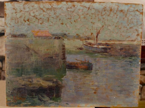 Stolze Stolzl Ölgemälde antik expressiv Marine
