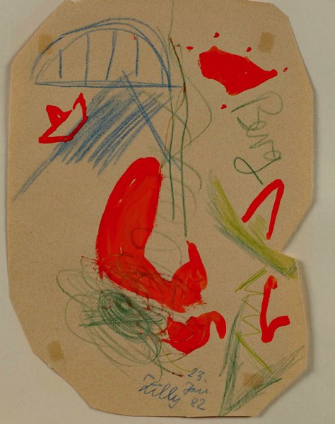 Ulrike Zilly Aquarell 1982 Berg Studie