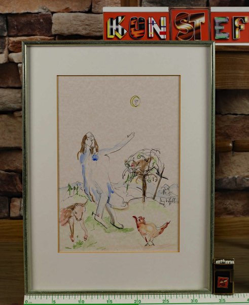 Ulrike Zilly Aquarell 1985 Tiere