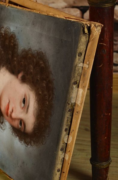 Umkreis Samuel Nahl Pastell antik Portrait Frau Hermburg