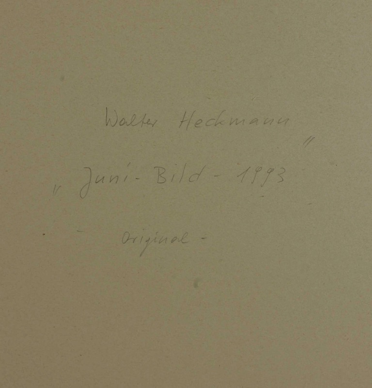 Walter Heckmann Gemälde Tempera Acryl Juni Bild 1993