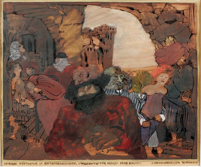 Wassil Dimow Mischtechnik 1974 Max Ernst Wüstlinge