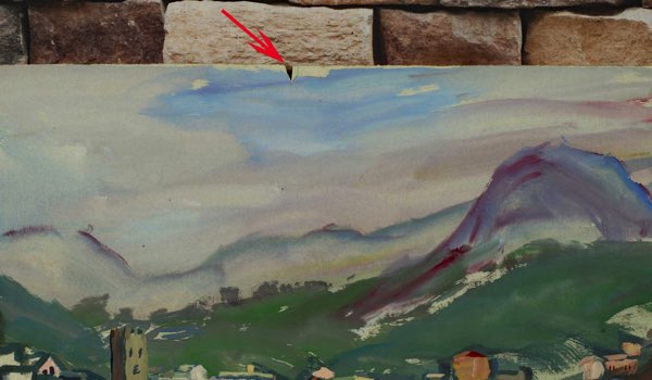 Wilhelm Raab Gouache Monterosso