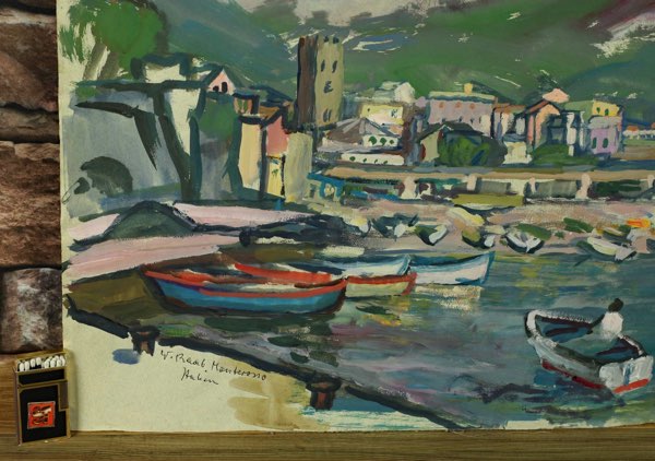 Wilhelm Raab Gouache Monterosso