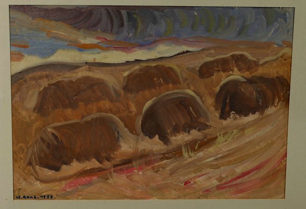 Wilhelm Raab Tempera 1954 Felder