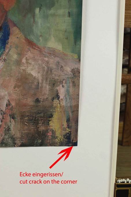 expressives älteres Gemälde Potrait Mann Schal