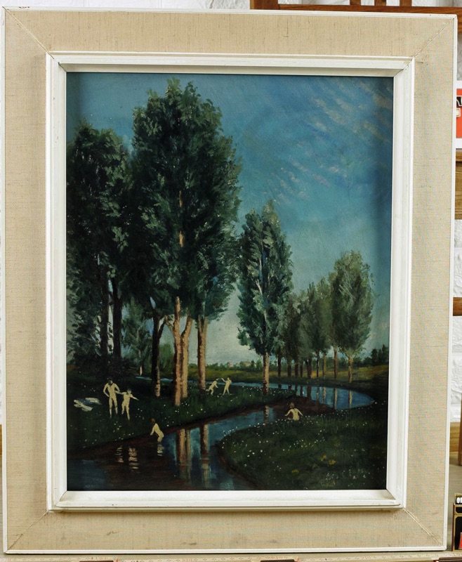 nach Arnold Böcklin Sommertag antikes Ölgemälde