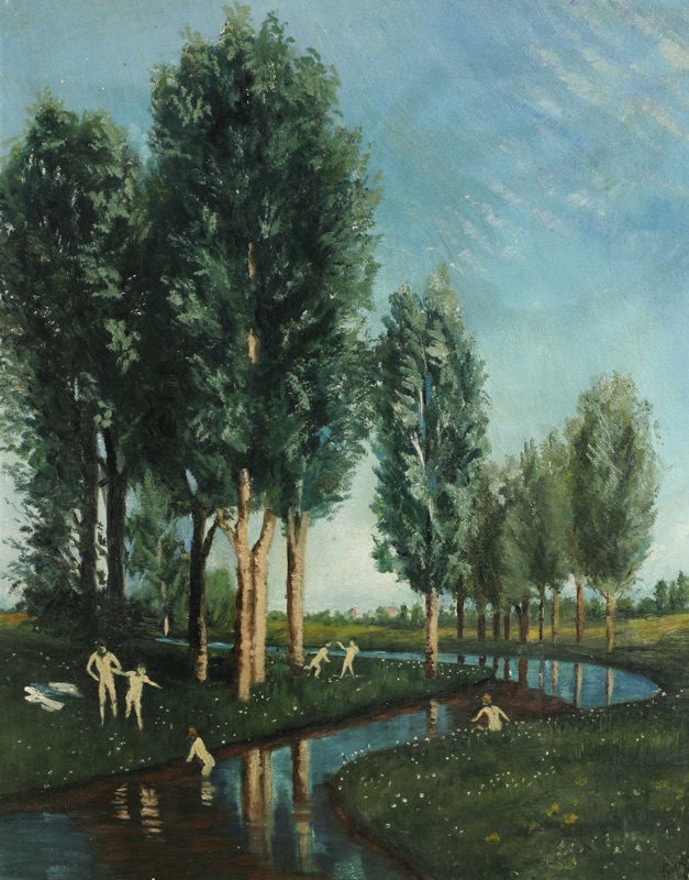 nach Arnold Böcklin Sommertag antikes Ölgemälde