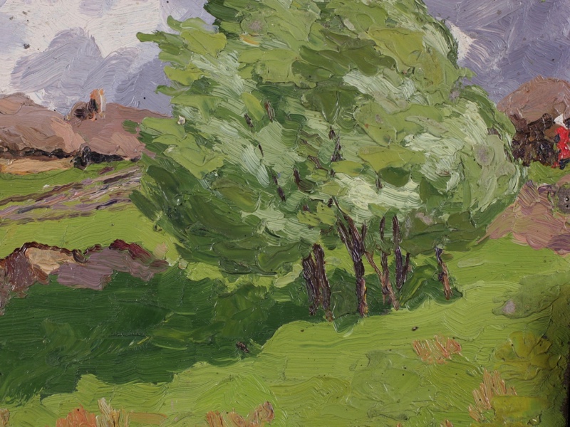 old russian oil painting Penza 1906 Konstantin expressive