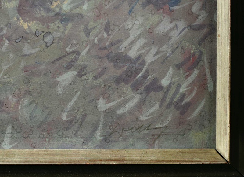 signiert Aquarell antik Prag Karlsbrücke