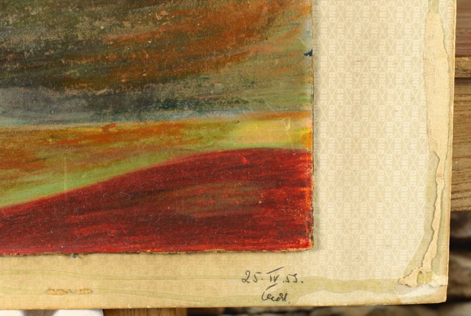 unleserlich signiert Gemälde expressive Landschaft