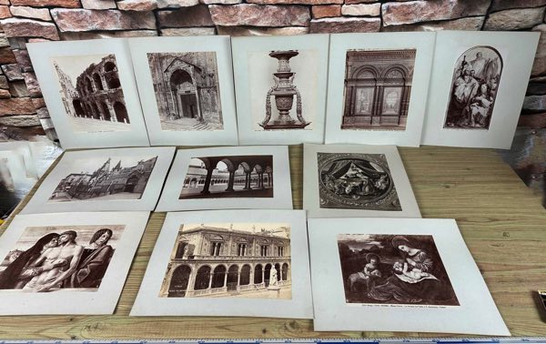 11 Albumin Fotos Verona Milano Ed. Brogi Italien Albuminabzug Albumen Mailand