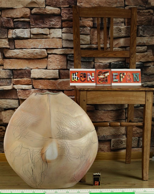 Paula Murray * 1958 große Vase Keramik Designer Künstlervase Kanada Unikat 45cm
