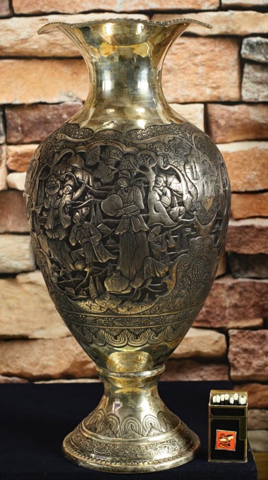 Silber 84 Vase Persien Relief