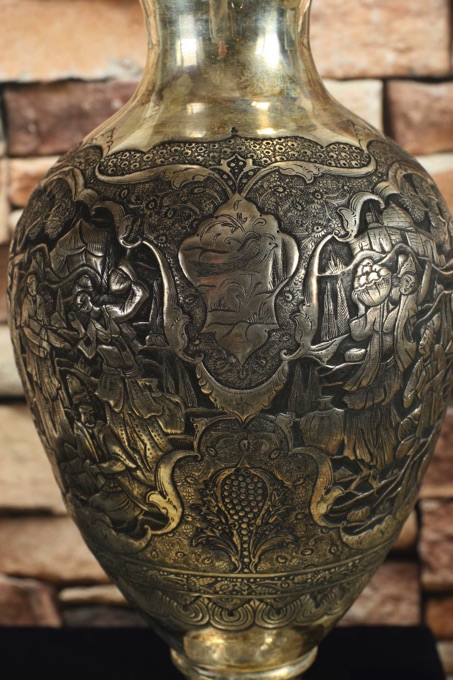 Silber 84 Vase Persien Relief