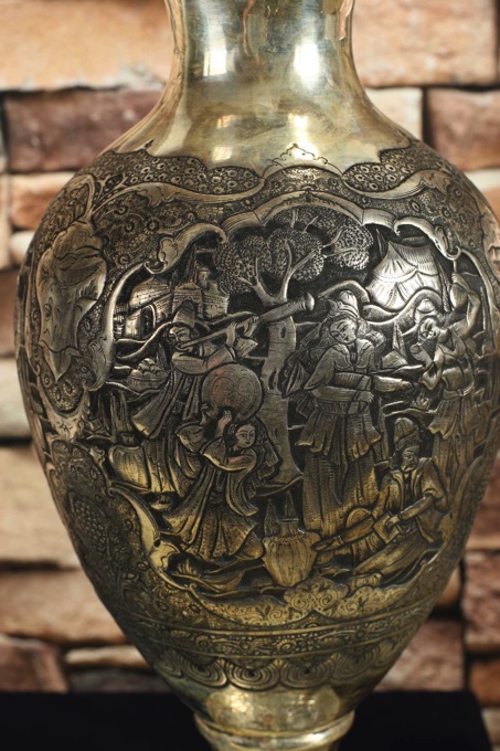 Silber 84 Vase Persien Relief