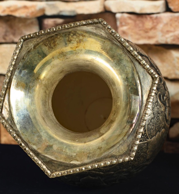 Silber 84 Vase Persien Relief